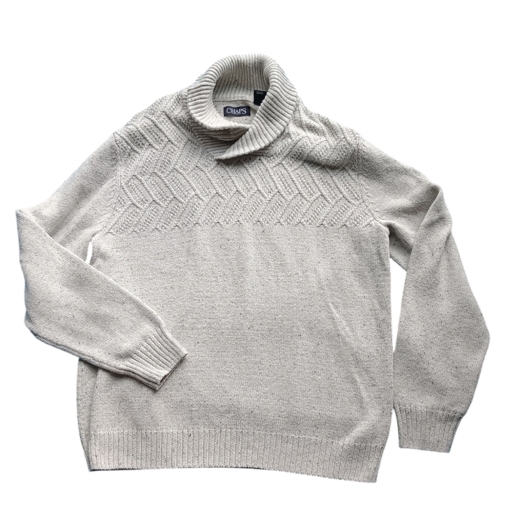 CHAPS MEN'S SIZE XL HEATHER GRAY SWEATER.